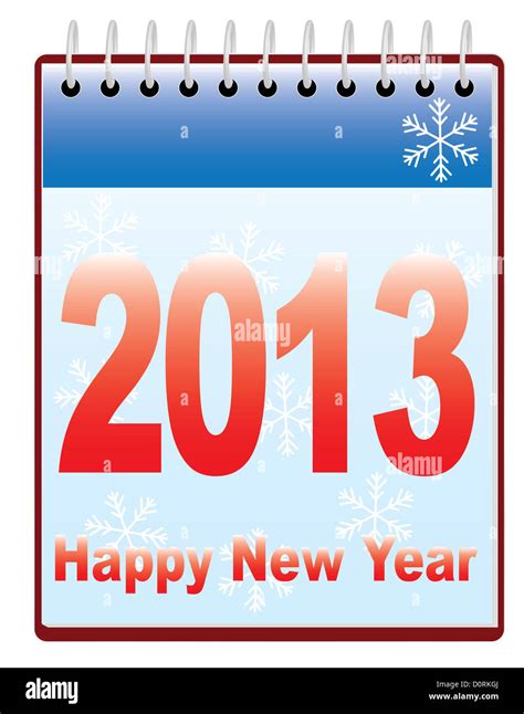 Happy New Year 2013 Calendar Stock Photo Alamy