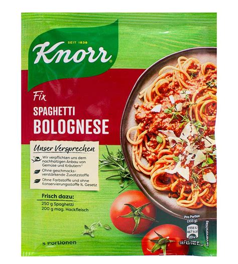 Knorr Fix Spaghetti Bolognese Edelweiss Imports