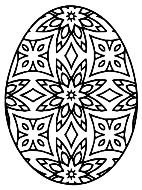 Easter Egg Flower Patterns Coloring Pages