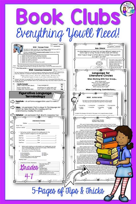 Literature Circles Roles And Book Clubs Activities And Reading Response Sheets Book Club