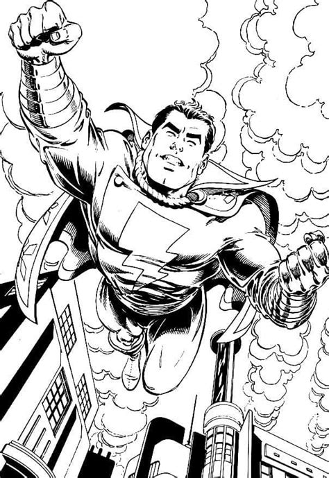 Desenhos de Shazam Incrível 5 para Colorir e Imprimir ColorirOnline