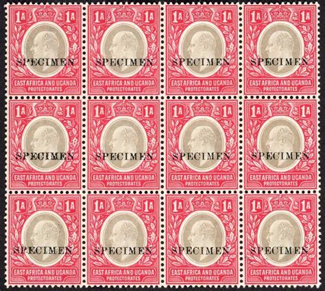 KUT SG18s KEVII 1a Wmk Mult Crown Opt Specimen Locally U M BLOCK Of