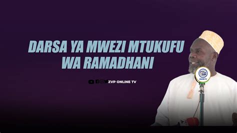 LIVEDARSA YA MWEZI MTUKUFU WA RAMADHANI TAFSIRI YA QUR AN KUTOKA