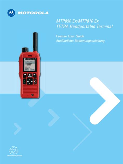 MTP850 Ex MTP810 Ex TETRA Handportable Manualzz