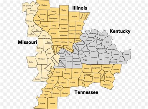 Tennessee And Kentucky County Map