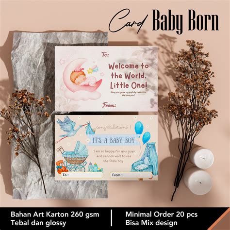 Jual Greeting Baby Born Ucapan Kelahiran Kartu Ucapan Bayi Shopee