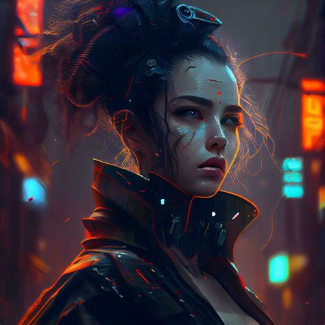 Futuristic Woman Portrait Of A Futuristic Girl 3d Rendering Image