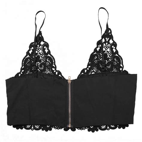 2016 Hot Selling Deep V Neck Lace Bralette Spaghetti Strap Lace Crochet