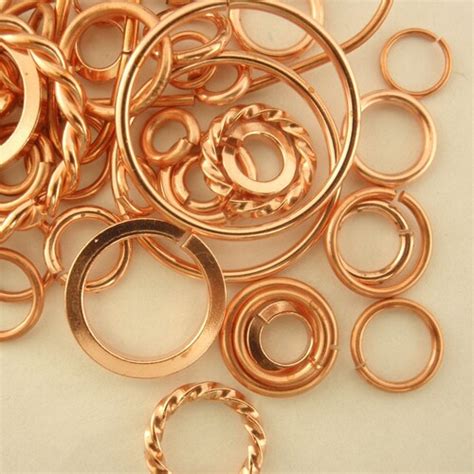 Deluxe Sample Pack Solid Copper Jump Rings Fancy Square Etsy