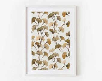 Ginko Leaf Wall Art Etsy