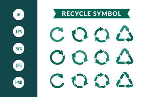 recycling symbols collection