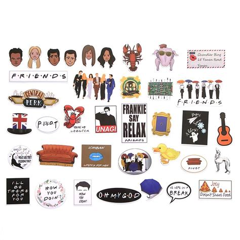 L1026 Friends TV Show Stickers Decal For Snowboard Laptop Luggage Car Fridge Car Styling Sticker ...