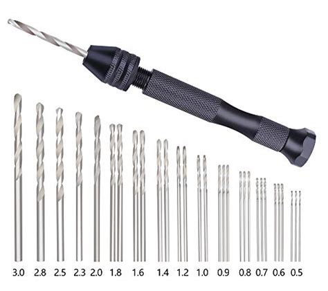 Pin Vise Hand Drill with Twist Drill Bits 31 Pack | Pricepulse