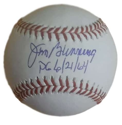 Jim Bunning Autographed Signed Detroit Tigers Oml Baseball Pg