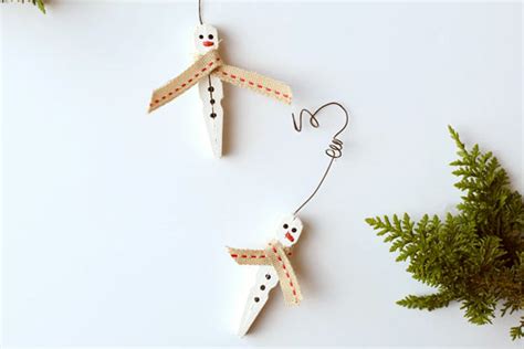 Snowman Clothespin Ornament Tutorial Factory Direct Craft Blog