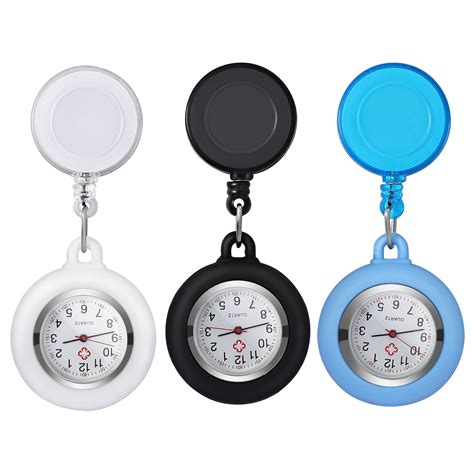Bestonzon Watch Fob Nurse Watches Retractable Pocket Clip Nurses