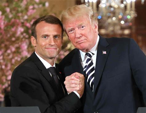 Donald Trump News Emmanuel Macron Body Language Shows Us Leader Is