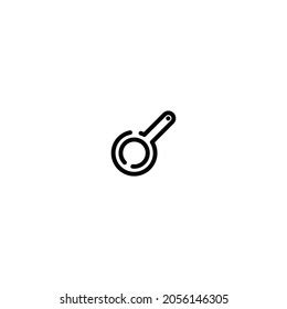 Pan Incomplete Line Art Icon Template Stock Vector Royalty Free