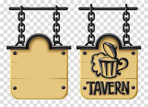 Two Brown And Black Tavern Signages Sign Euclidean Cafe Signboard