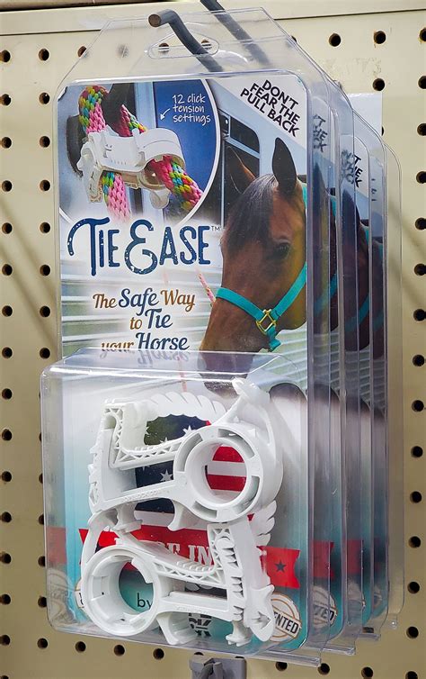 Case Of 12 Tie Ease Horse Safety Tie 2 Pack Clamshell Rope Lock