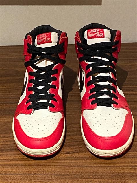 1985 Original Nike Air Jordan 1 Og Dunk Hi Sky Red Bl Gem