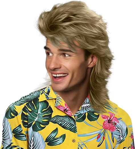 Haeigtd Mullet Wigs For Men 70s And 80s Costumes Party