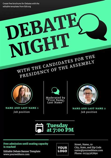 Customizable Debate Flyer Templates Online