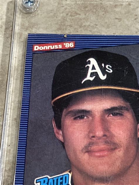 1986 Donruss Jose Canseco Of As 39 Rated Rookie RC Error Card EBay