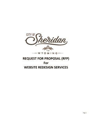 Fillable Online Website Redesign Request For Proposal Fax Email Print