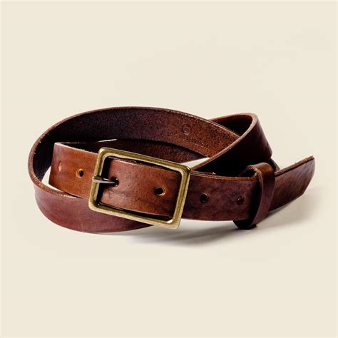 Dark Brown Skinny Leather Belt Made In California