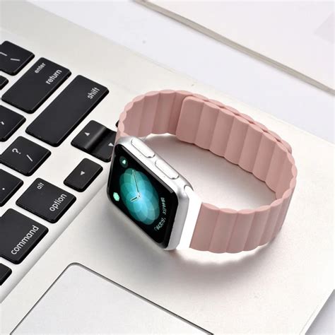 Band For Apple Watch Silicone Replacement Magnetic Strap Adjustable