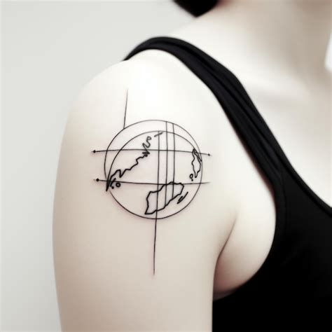 Premium Photo | Globe tattoo design Generative AI