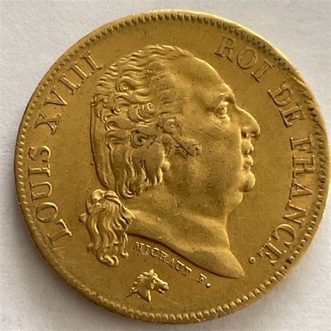 France Louis XVIII 1814 1824 40 Francs 1818 W Lille Catawiki