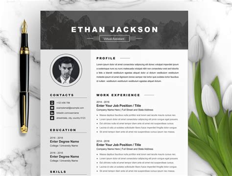 Dribbble Clean Professional Creative And Modern Resume Cv