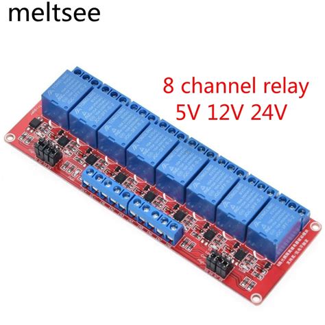 8 Channel Relay Module 5V 12V 24V High And Low Level Trigger Relay