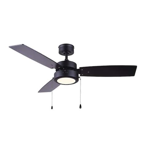 CANARM Wallis 42 in. Integrated LED Black Ceiling Fan with Light Kit ...