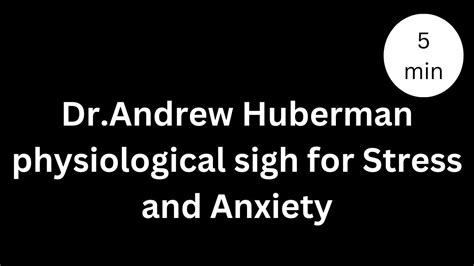 Physiological Sigh By Hubermanlab For Anxiety And Stressbreathing Exercises Youtube