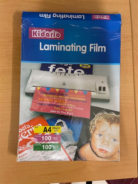 a4 laminating film / laminating sheets, Hobbies & Toys, Stationery ...