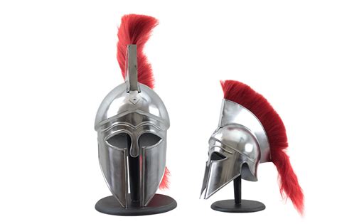 Greek Roman Centurion Officer Helmet With Red Plume