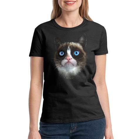 Grumpy Cat Grumpy Cat Big Grumpy Face Womens Black T Shirt New Sizes