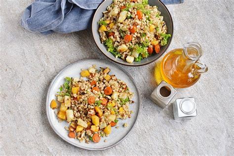 Farro Salad With Roasted Root Vegetables Recipe Cook Me