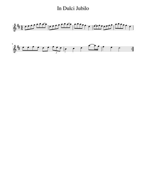 In Dulci Jubilo Sheet Music For Piano Solo Easy