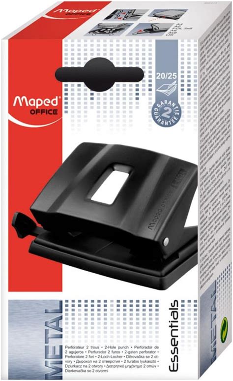 Maped Perforadora De Papel Essentials Metal 20 25 Hojas Con 2