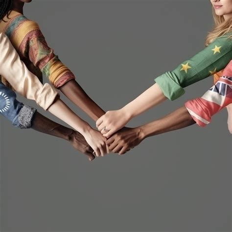 Premium Ai Image Group Of People Of Different Countries Holding Hands