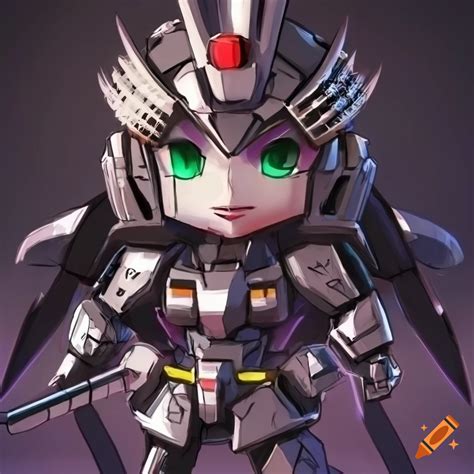 Chibi Samurai Robot With Metallic Armor On Craiyon