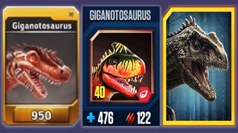 Giganotosaurus Jurassic World The Game Vs Jurassic World Alive Vs