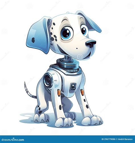 Cartoon Dog Robots T Shirt Sticker Funny Cyborg Ai Generated Stock