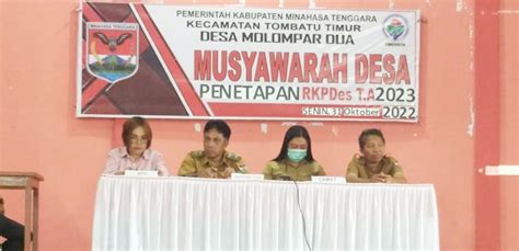 Tetapkan Rkpdes Desa Molompar Dua Sukseskan Program Prioritas