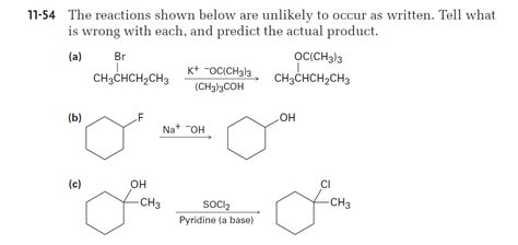 Solved The Reactions Shown Below Are Unlikely To Occur Chegg