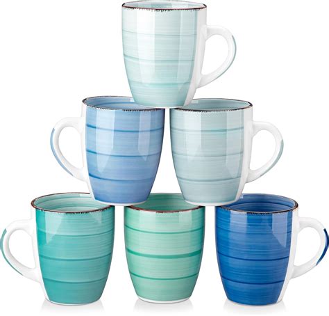 Amazon Porcelain Fluted Mugs Ounce For Coffee Tea Cocoa